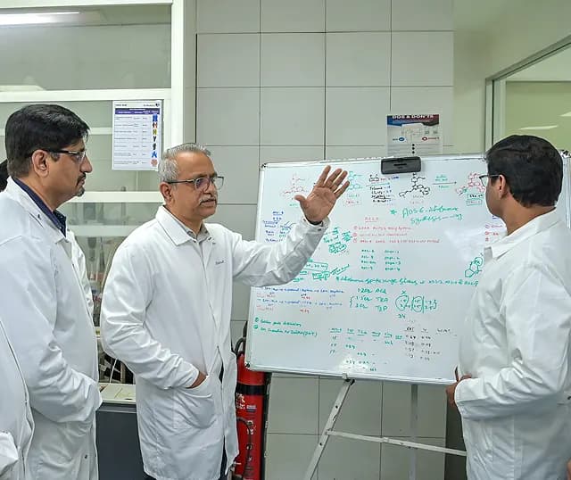 Scientist working in lab